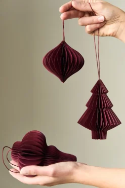 Set de 4 bolas de Navidad Spira, Rojo