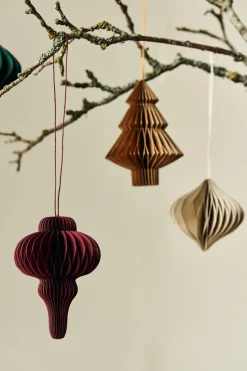 Set de 4 bolas de Navidad Spira, Rojo