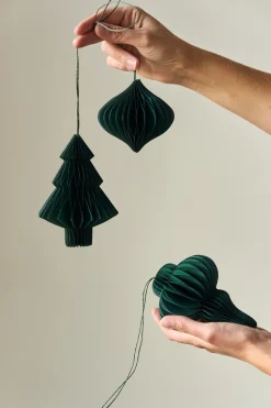 Set de 4 bolas de Navidad Tree, Verde musgo