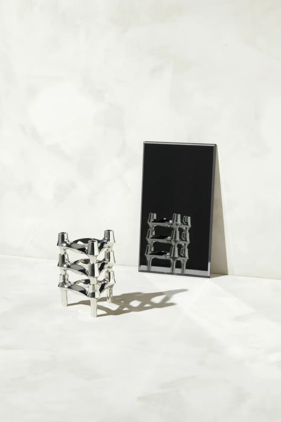 Set de 3 candelabros STOFF Nagel BMF, cromo