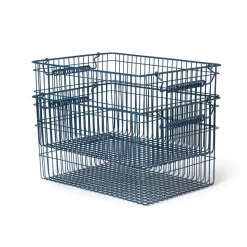 Set de 2 cestas Cala apilables, Dark blue