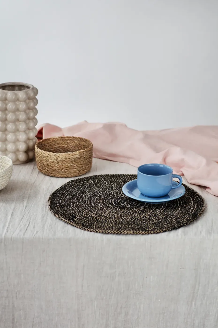 Set de 4 cestas Emil algas marinas small, Natural