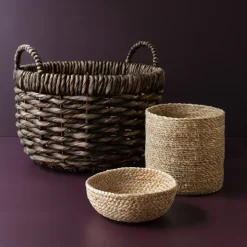 Set de 3 cestas Emil small, natural