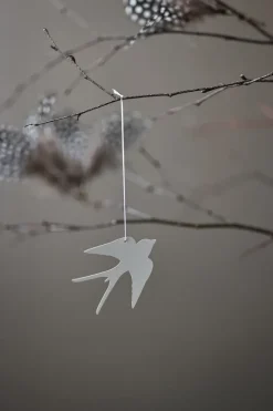 Set de 4 colgantes de pascuaEaster Deco pájaro, Sand