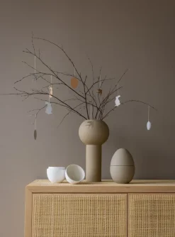 Set de 4 colgantes de pascuaEaster Deco pájaro, Sand