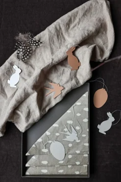 Set de 4 colgantes de pascuaEaster Deco pájaro, Cafe au lait