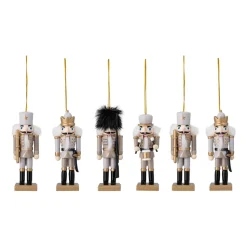 Set de 6 colgantes navideños Bloomingville, Gold