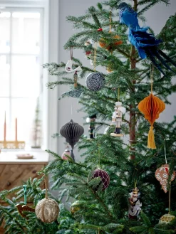 Set de 6 colgantes navideños Bloomingville, Gold