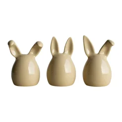 Set de 3 conejos de pascua Triplets, Shiny yellow