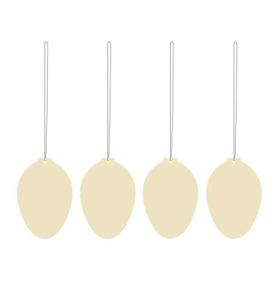 Set de 4 decoraciones de pascua Easter Deco huevo, Light yellow