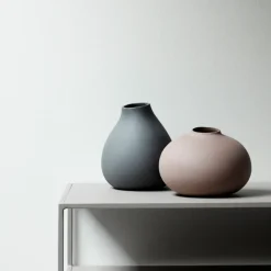 Set de 3 jarrones Nona, Pewter-micro chip-bark