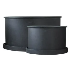 Set de 2 macetas Plant bowl, Black
