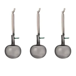 Set de 3 manzanas de vidrio Iittala Ø6 cm, Gris