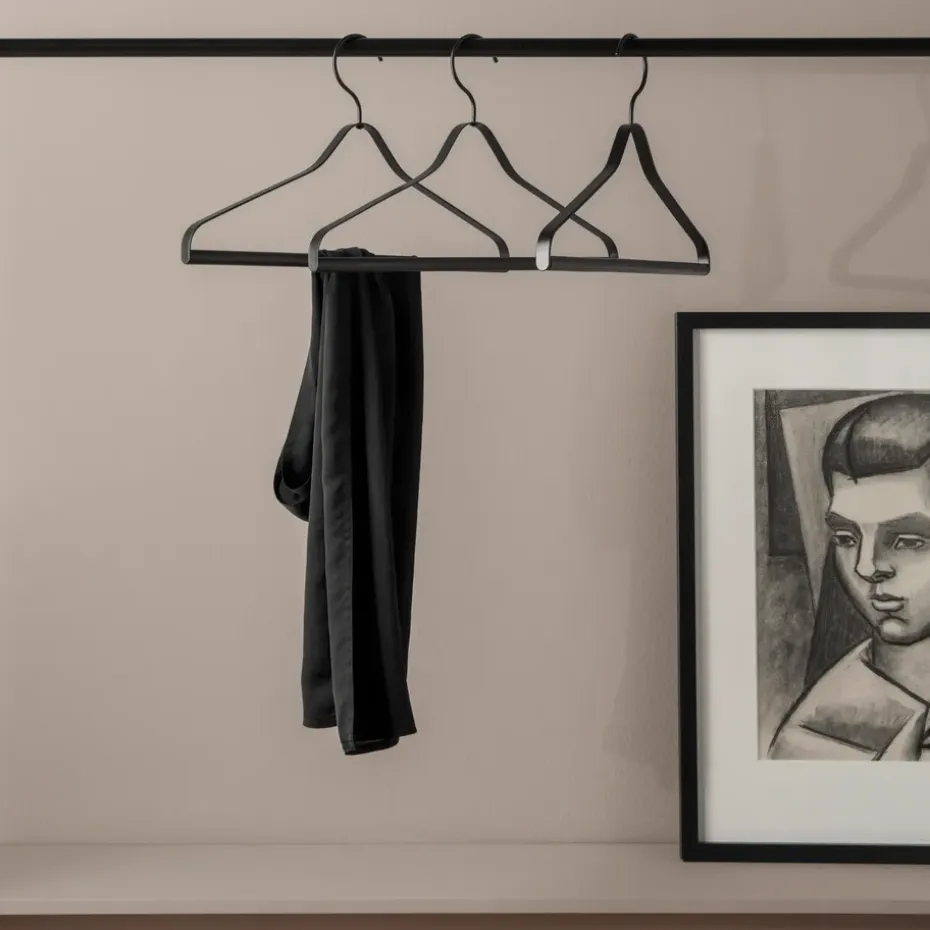 Set de 3 perchas Ferm Living, negro