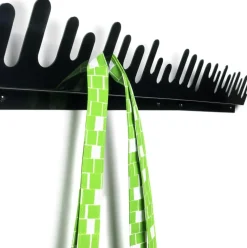 Set de 2 percheros de pared Wave, negro