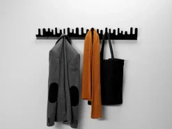 Set de 2 percheros de pared Wave, negro