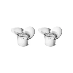 Set de 2 portavelas Bloom Botanica, acero inoxidable