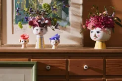 Set de 2 portavelas Eva Ø6,5 cm, Amarillo-lavanda