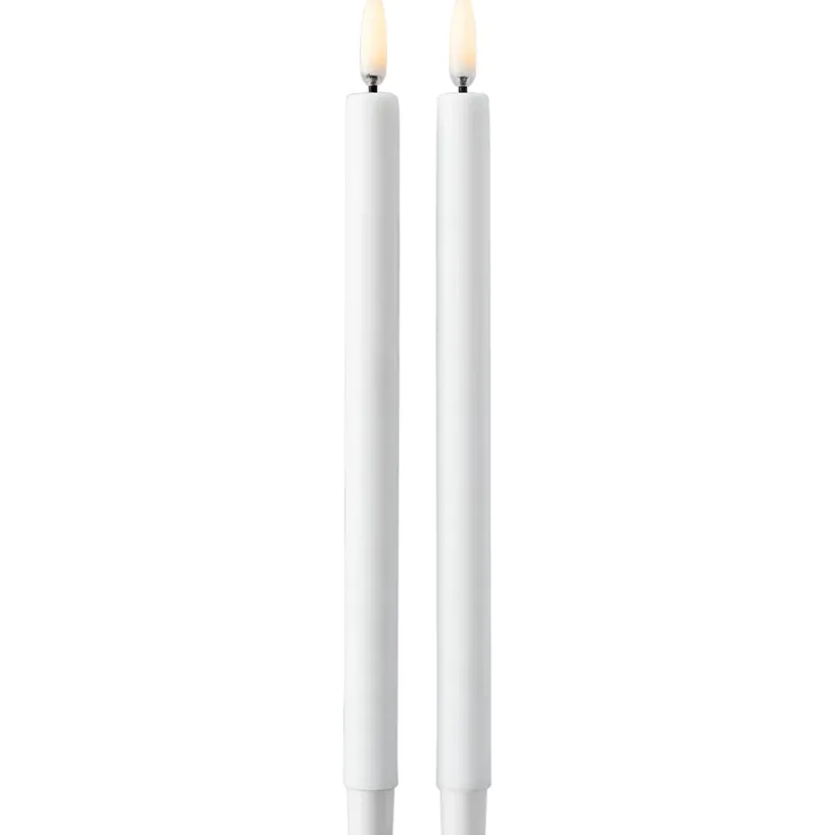 Set de 2 Velas LED STOFF Uyuni Lighting, blanco