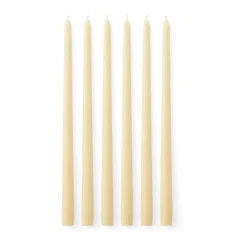 Set de 6 velas Spire 38 cm, Ivory