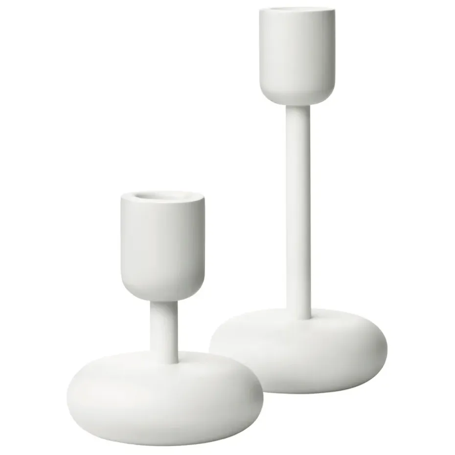 Set de candelabros Nappula, blanco