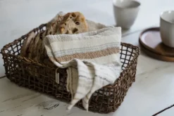 Set de cestas rectangulares Ernst 2 piezas, Marrón oscuro