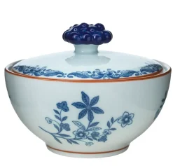 Set de regalo Bol con tapa Ostindia 35 cl, Azul-blanco