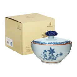 Set de regalo Bol con tapa Ostindia 35 cl, Azul-blanco
