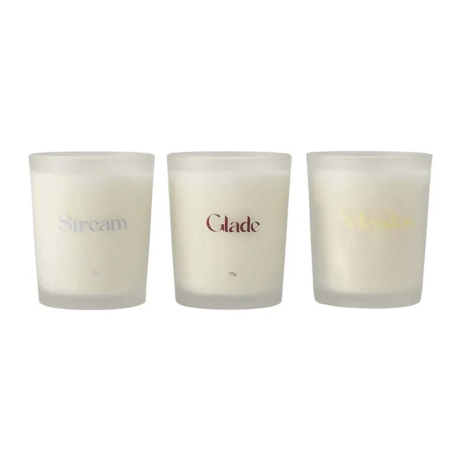 Set de regalo Vela aromática 70g paquete de 3, Stream/Glade/Meadow