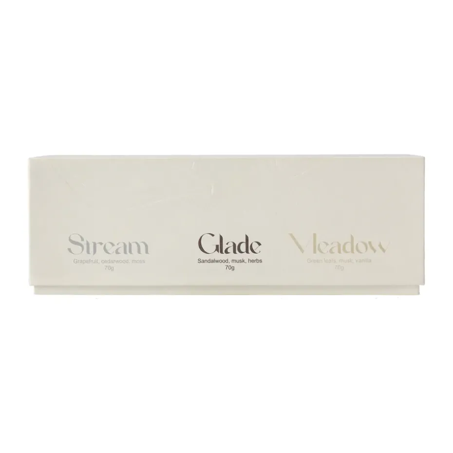 Set de regalo Vela aromática 70g paquete de 3, Stream/Glade/Meadow