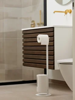 Soporte de papel higiénico de pie Rim, White