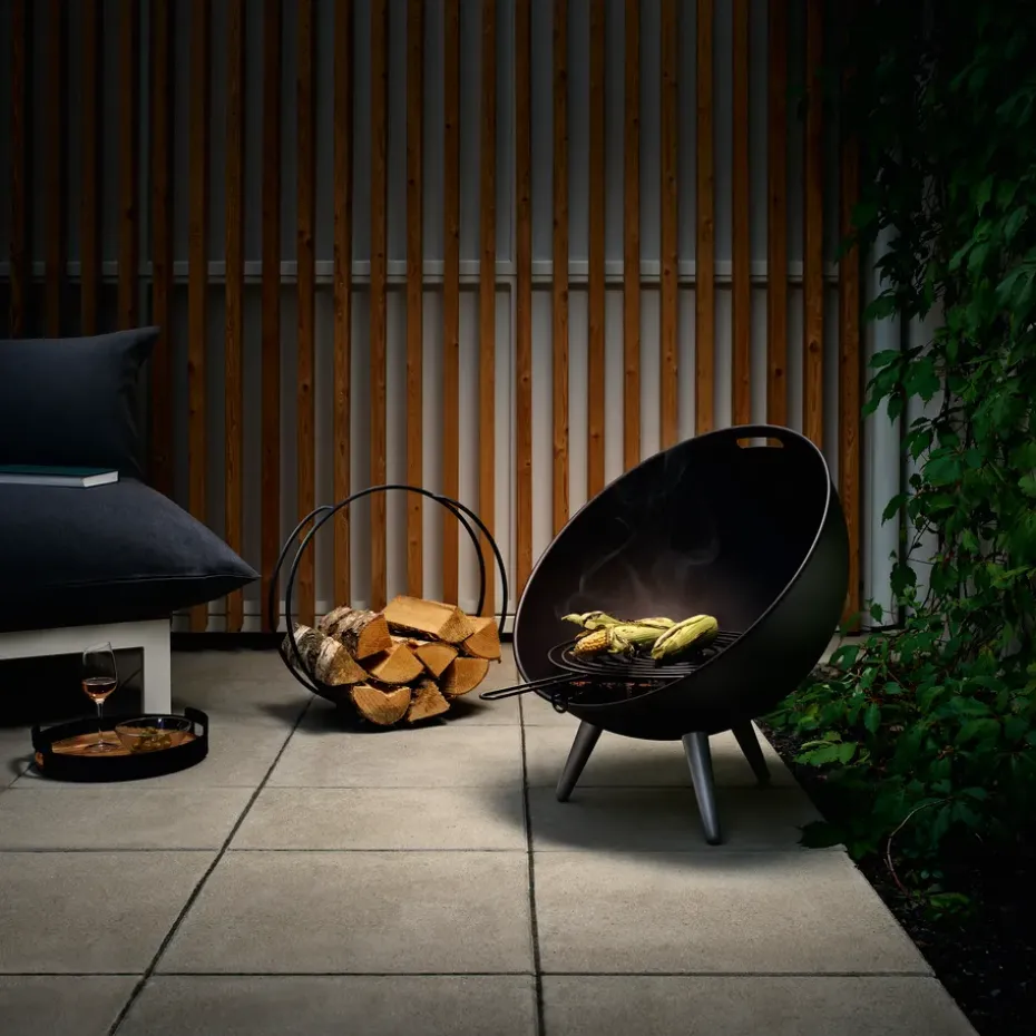 Soporte para leña FireGlobe, negro