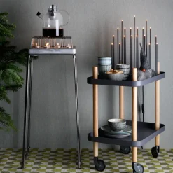 Soporte para portavelas Stumpastaken, plata