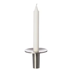 Soporte para velas Ernst aluminio cepillado Ø9,2 cm, 7 cm