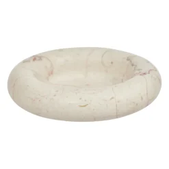 Soporte para velas Savi mármol Ø13,8 cm, Offwhite