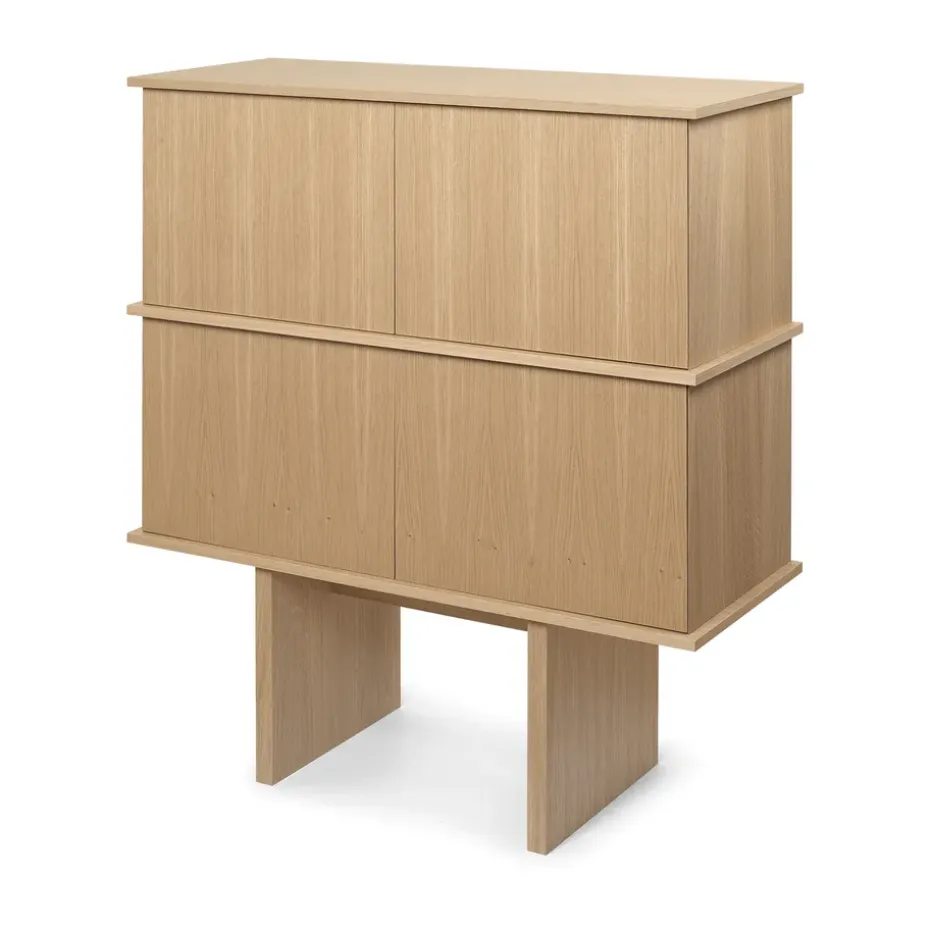 Stilt sideboard double 109x100 cm, Natural oak