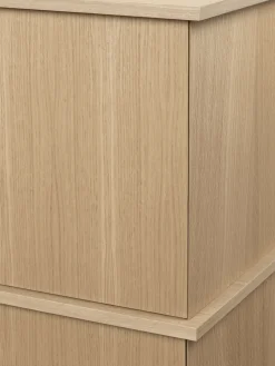 Stilt sideboard double 109x100 cm, Natural oak