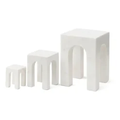 Sujetalibros Arkis 3 piezas, blanco