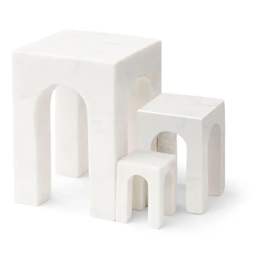 Sujetalibros Arkis 3 piezas, blanco