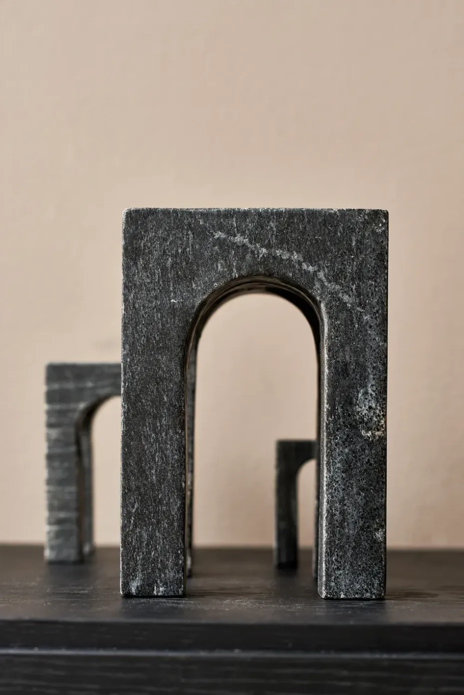 Sujetalibros Arkis 3 piezas, negro