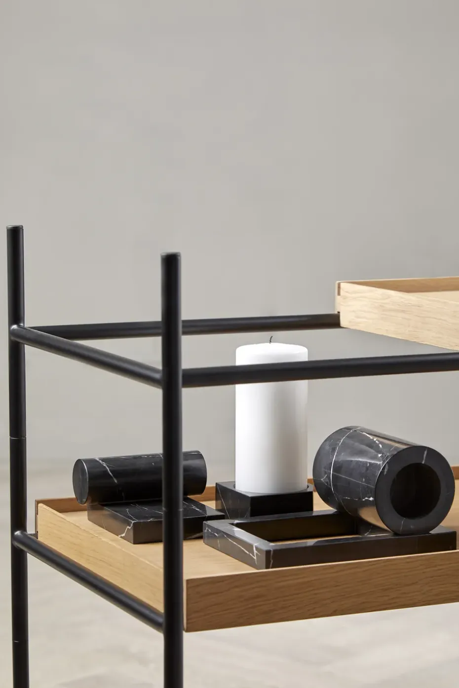 Sujetalibros Booknd mármol, Negro