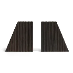 Sujetalibros Grooves, 2-packkkk, Mahogany dark brown
