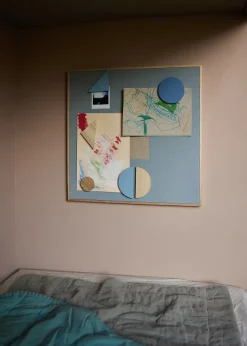 Tablero de notas + 3 imanes, Azul