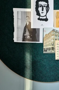 Tablero de notas Retell pinboard Ø80 cm, verde-latón