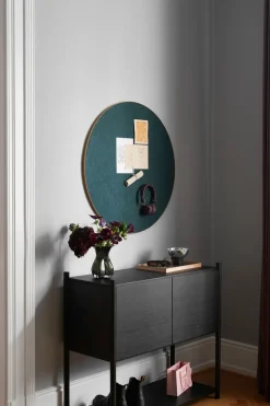 Tablero de notas Retell pinboard Ø80 cm, verde-latón