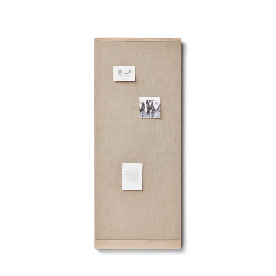 Tablón de corcho Rim 60x145 cm, Roble blanco