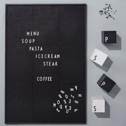 Tablón de letras A2 Design Letters, negro