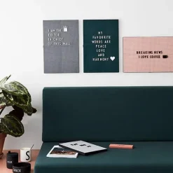 Tablón de letras Design Letters A3, gris oscuro