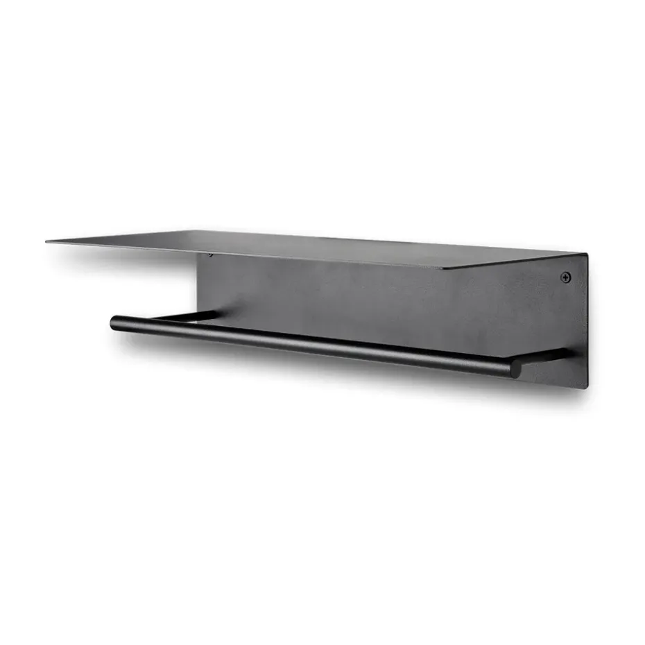 Toallero Dora con estante, Black