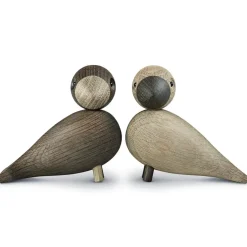 Tortolitos de madera, set de 2, roble